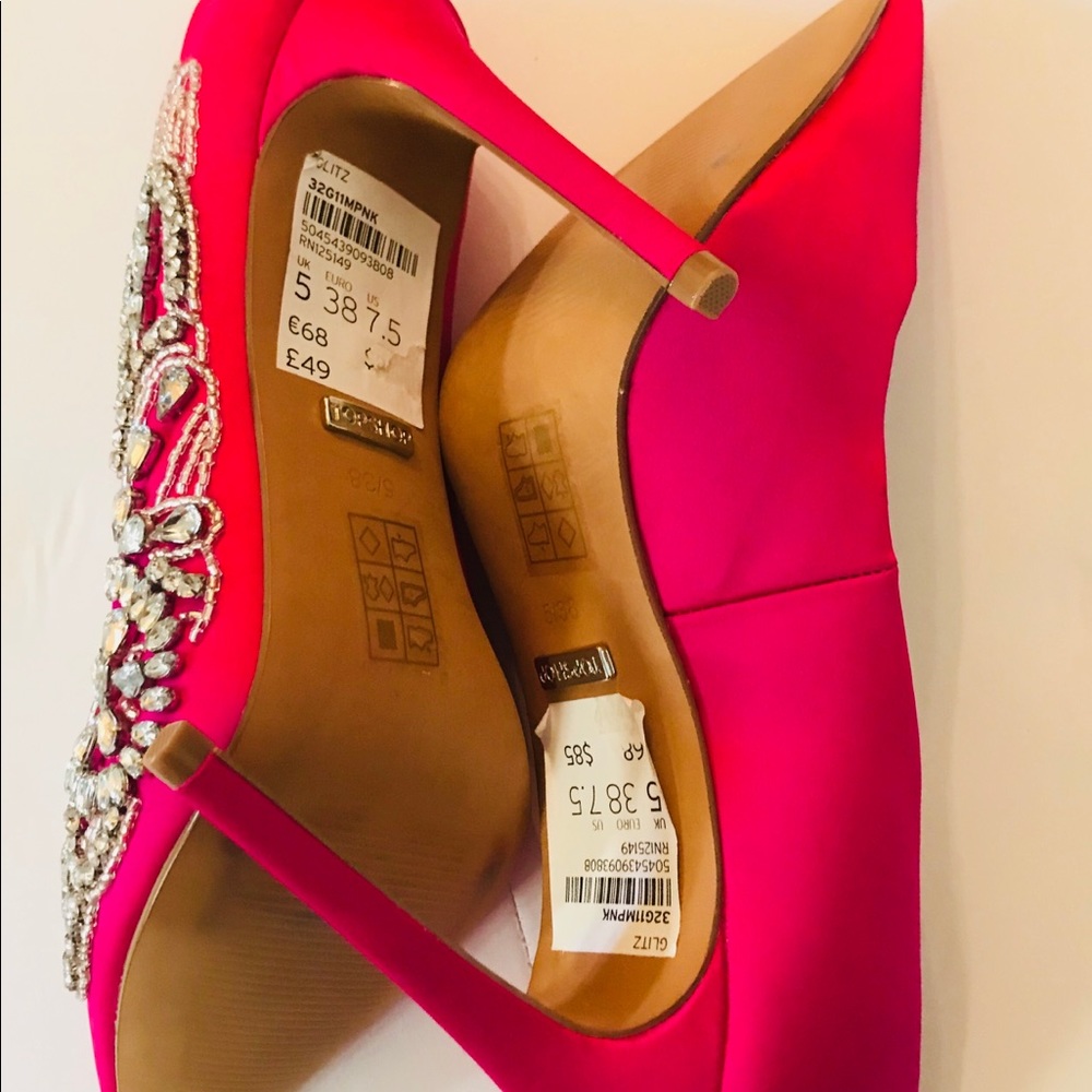 TopShop Glitz Pink Jeweled Pumps - Picture 7 of 7